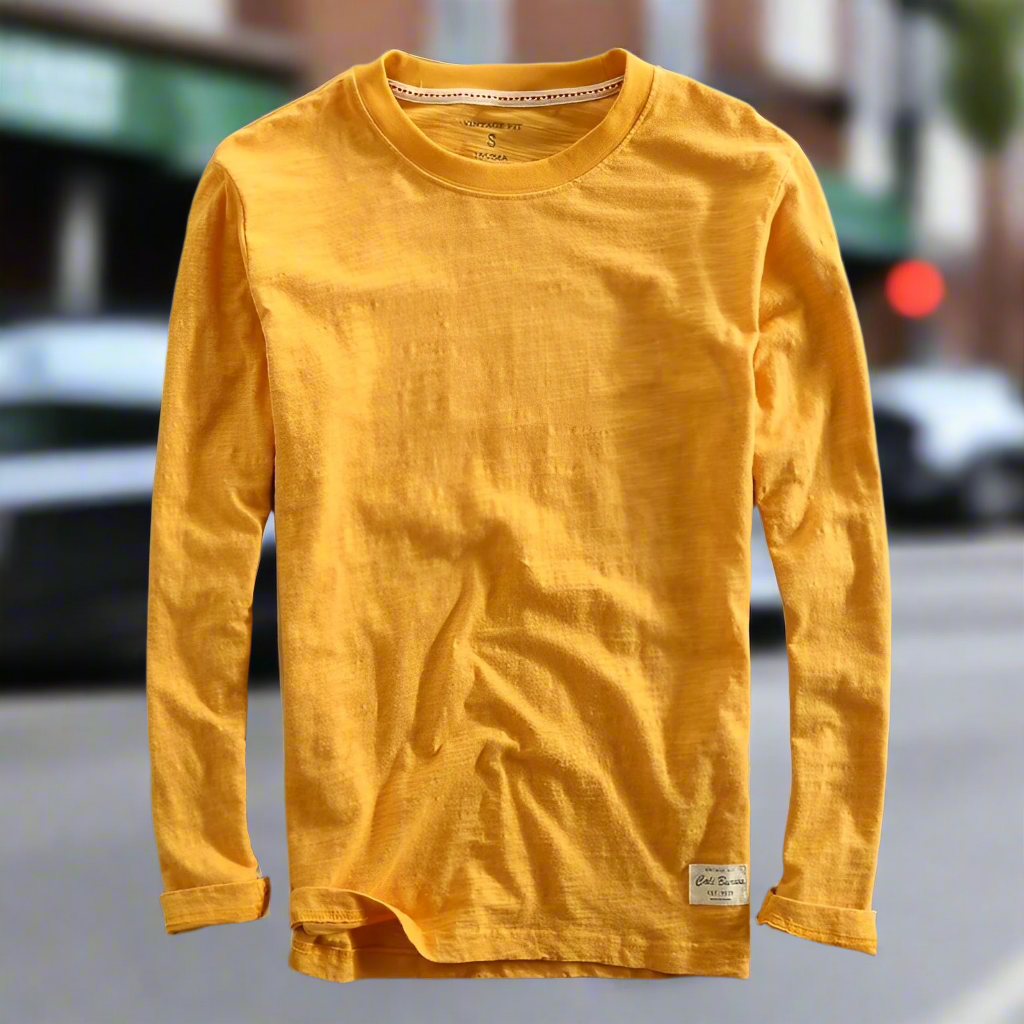 Men - Long Sleeve T-Shirt - Loose Fit - Comfortable Casual Wear