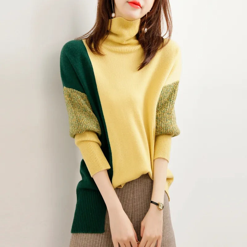 Women - Turtleneck Jumper - Warm Knit Sweater - Cosy Style for Comfort