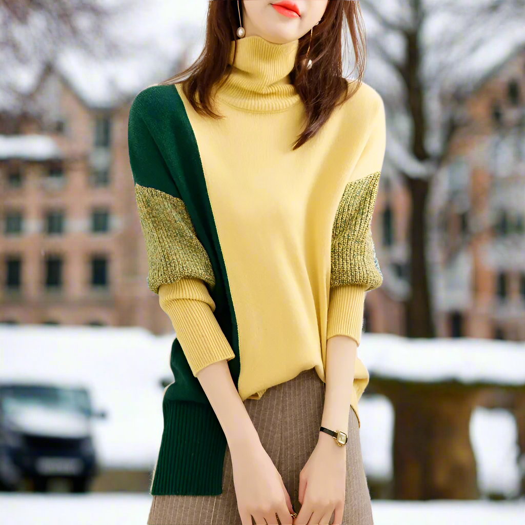 Women - Turtleneck Jumper - Warm Knit Sweater - Cosy Style for Comfort