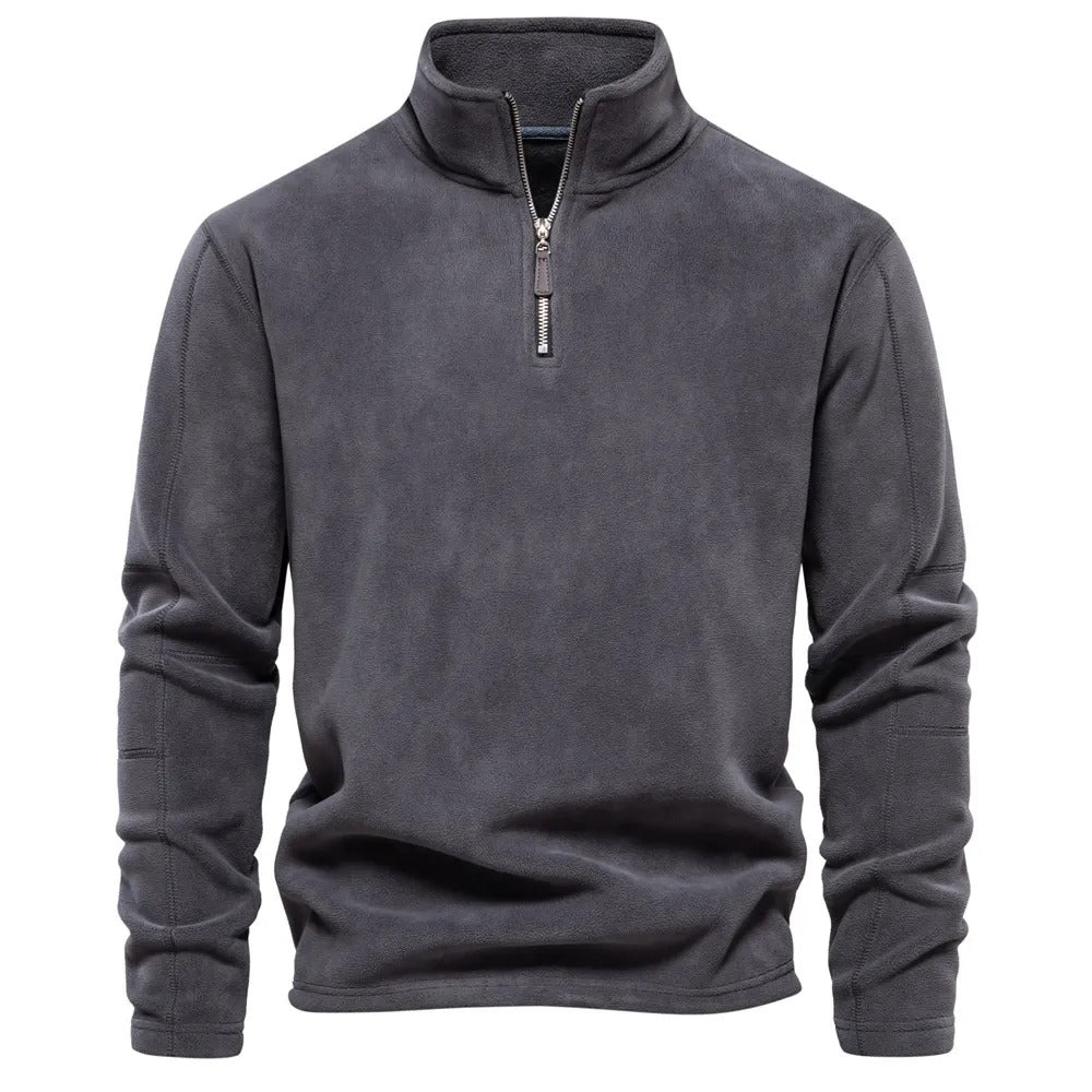 Men - Fleece Zip-Up Jumper - Comfortable and Stylish Winter Layer - Perfect for Cold Weather