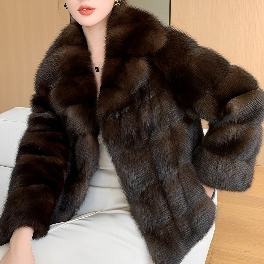 Women - Fur Coat - Elegant Warm Faux Fur - Stylish Outerwear for Winter