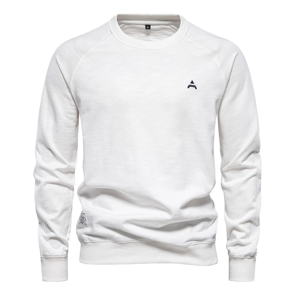 Men's jumper with raglan sleeves, round neck Casual jumper