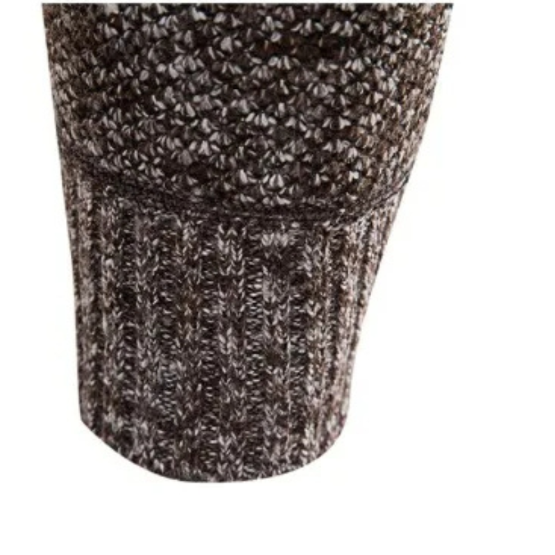 Warm turtleneck jumper with melange effect