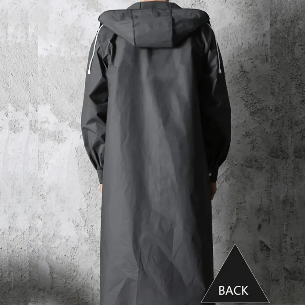 Men's mackintosh long waterproof with hood and pockets