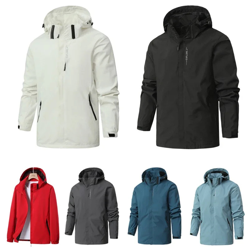 Men's mackintosh Windproof Waterproof with adjustable hood