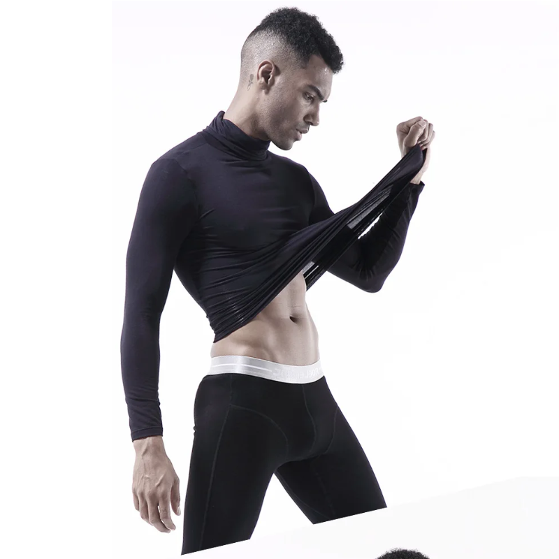 Stretch, moisture-wicking, slim fit jumper for men