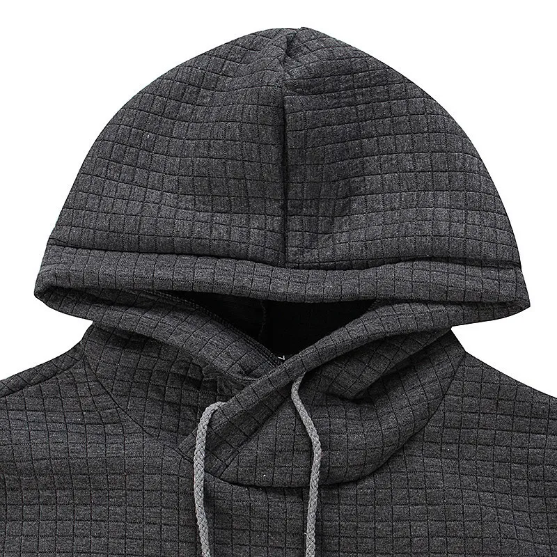 Men's structured knitted jumper with drawstring