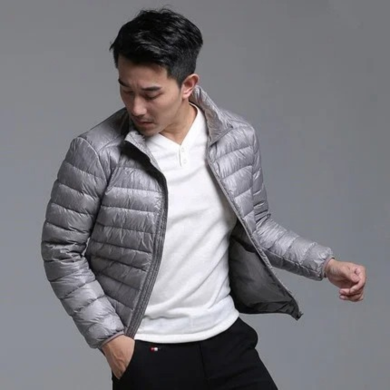 Lightweight quilted transitional jacket for men