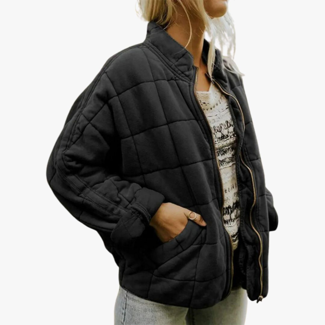 Women's - Oversized, thick transition jacket - Cosy warm with side pockets - Perfect for Cold season