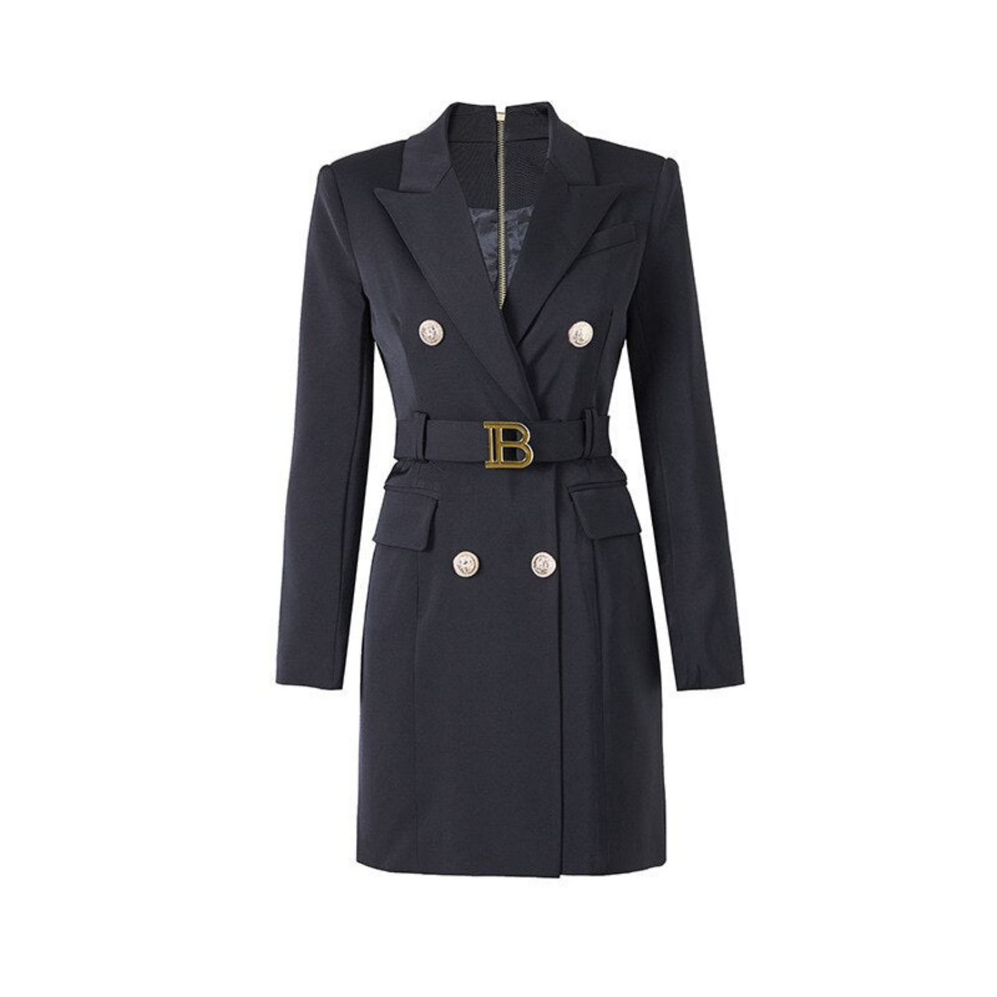 Women - Blazer Dress - Unicoloured - Chic & Elegant Blazer Dress Perfect for Any Occasion