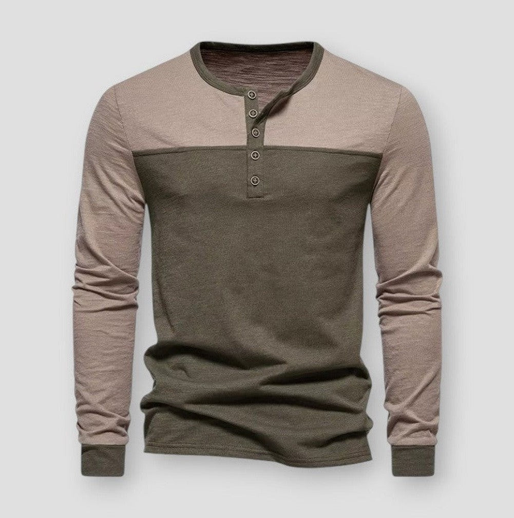 Men - Henley T-shirt - Soft Cotton Blend - Stylish Casual Wear for Everyday Comfort