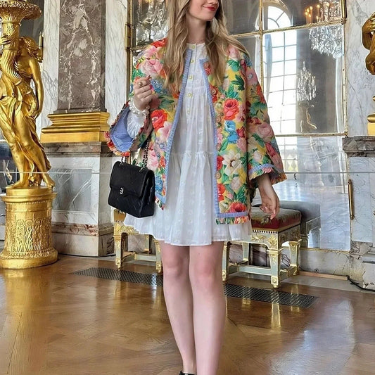 Fashion Vintage Print Jacket