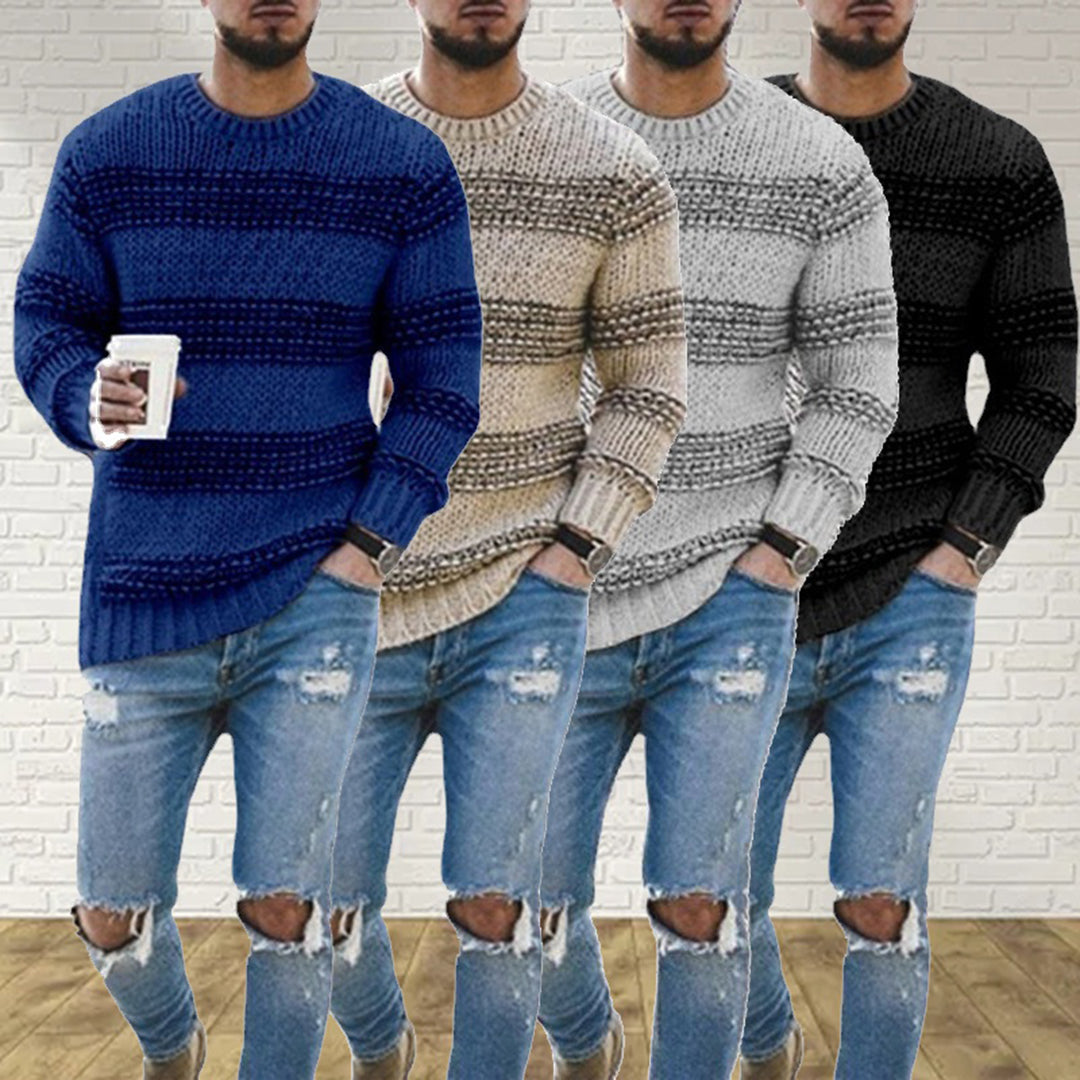 Comfortable men's knitted jumper