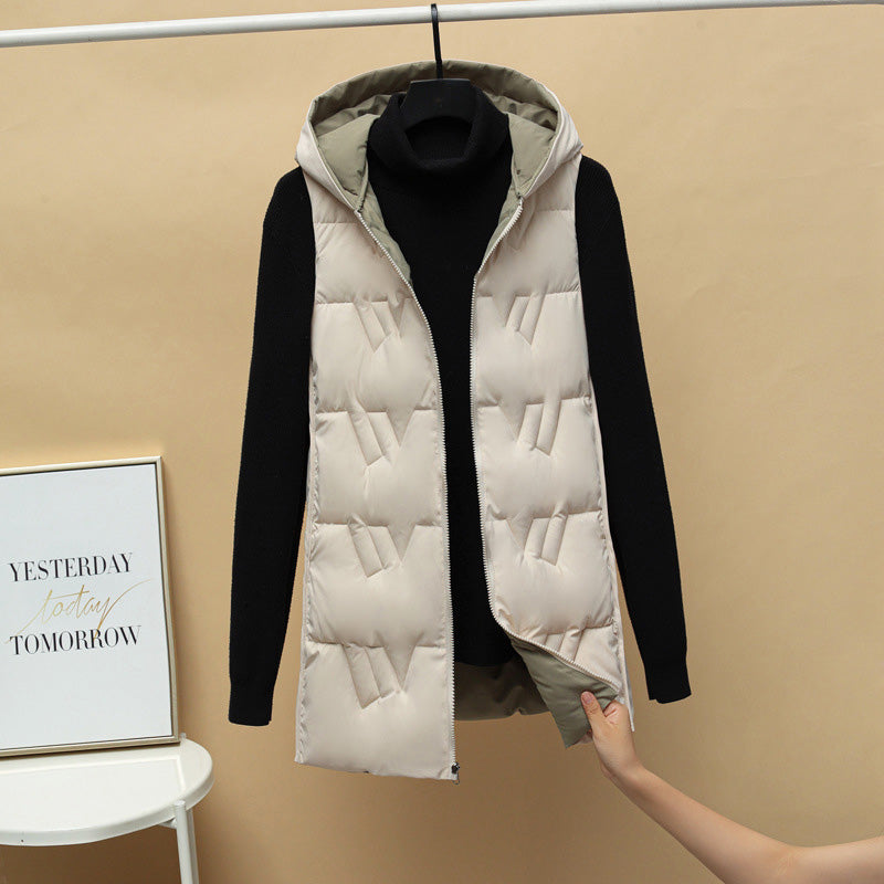 Women's Thickened Slim Jacket with Hood - Stylish and Warm Outerwear for All Seasons