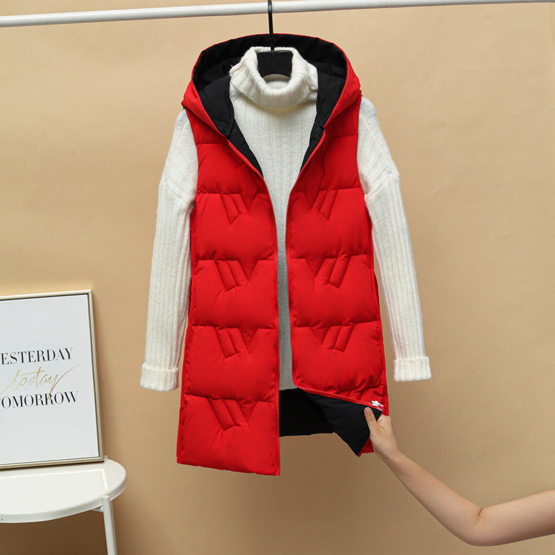 Women's Thickened Slim Jacket with Hood - Stylish and Warm Outerwear for All Seasons