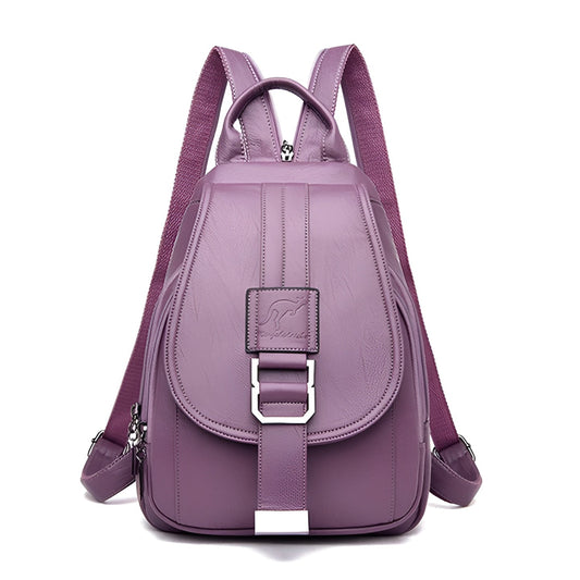 Women's soft leather Backpack