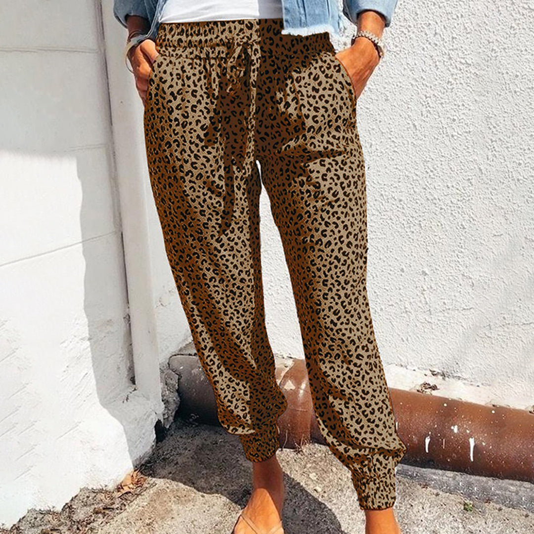 Leopard print trousers