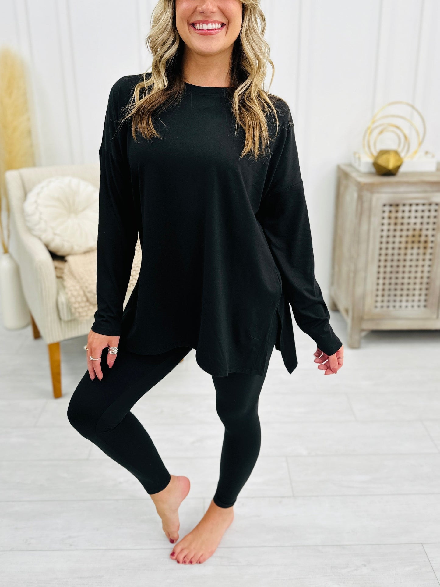 Women - Long-Sleeved Loungewear Set - Cozy Comfort - Perfect for Relaxation and Leisure