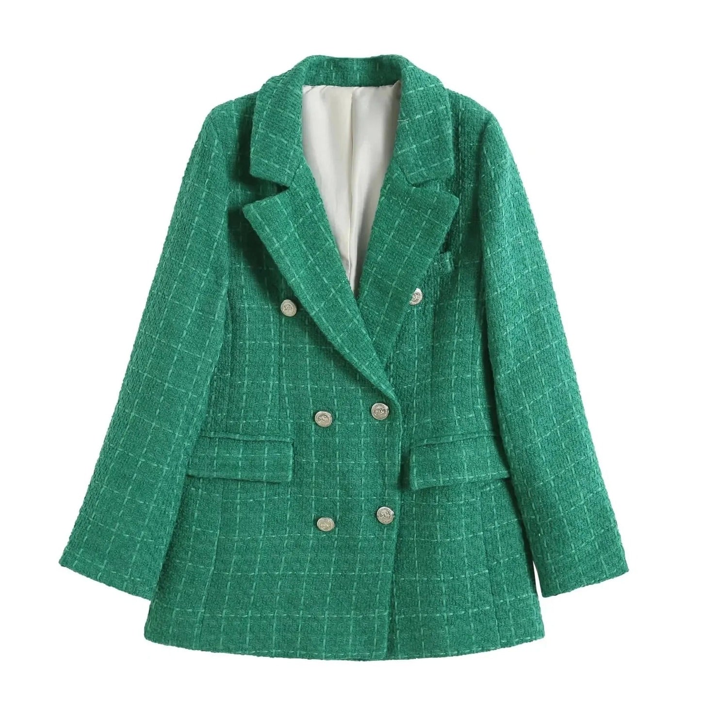 Women's Double-Breasted Blazer Coat - Modern Style - Tailored Fit - Chic Outerwear for Any Occasion