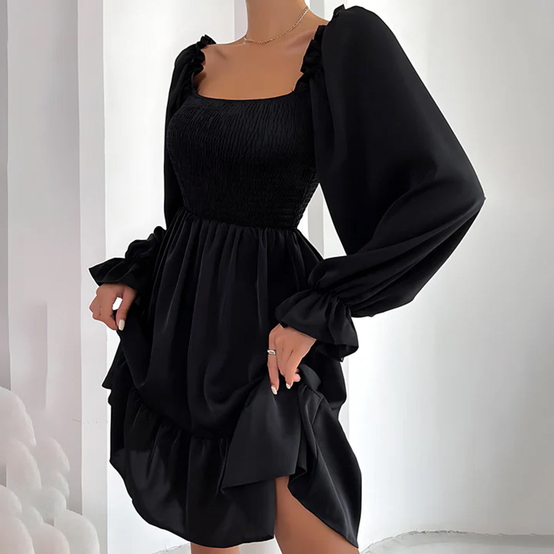 Stylish Dress With Ruffles