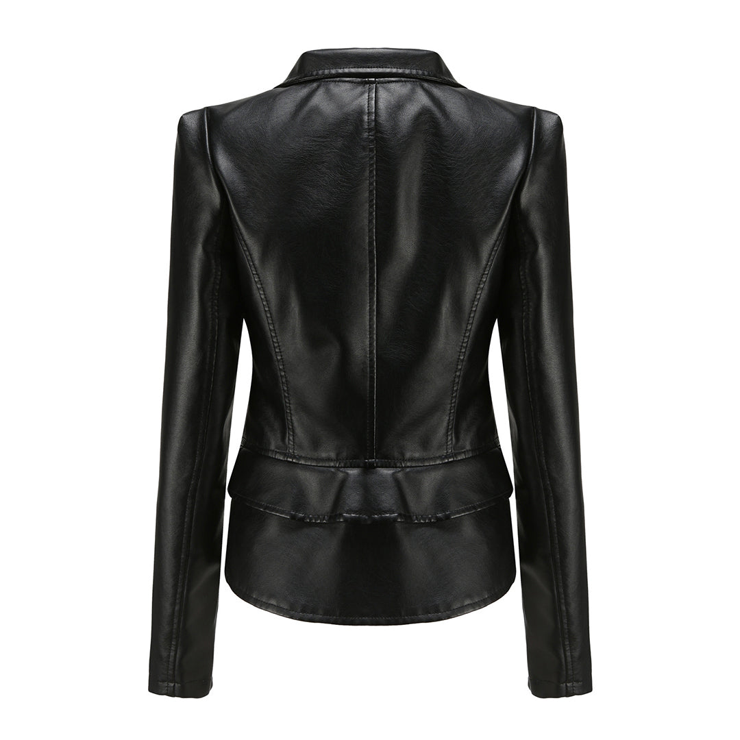 Fashionable leather jacket for women