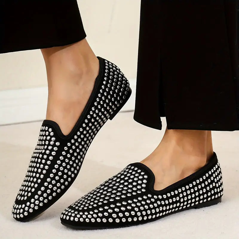 Women's - Summer Loafers - Glittering Slip-On Flats - Lightweight & Comfortable Shoes for Effortless Style