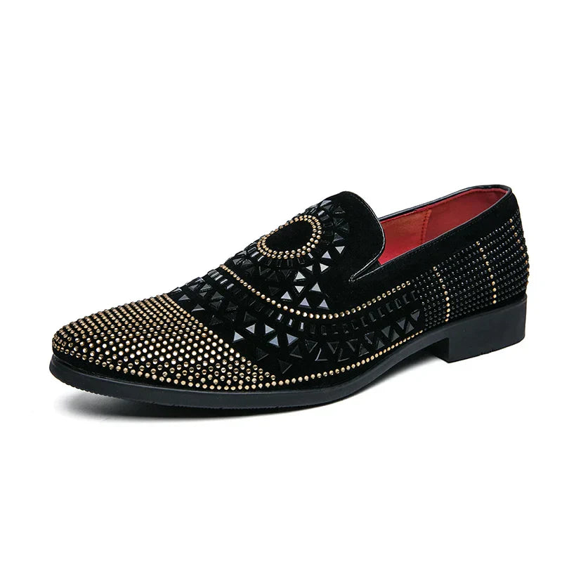 Studded oxford shoes with contrast piping