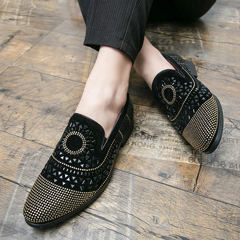 Studded oxford shoes with contrast piping