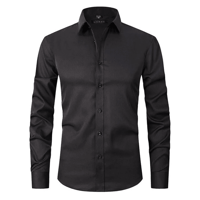 Men - Anti-Crease Shirt - Wrinkle-Resistant Fabric - Stylish Everyday Comfort