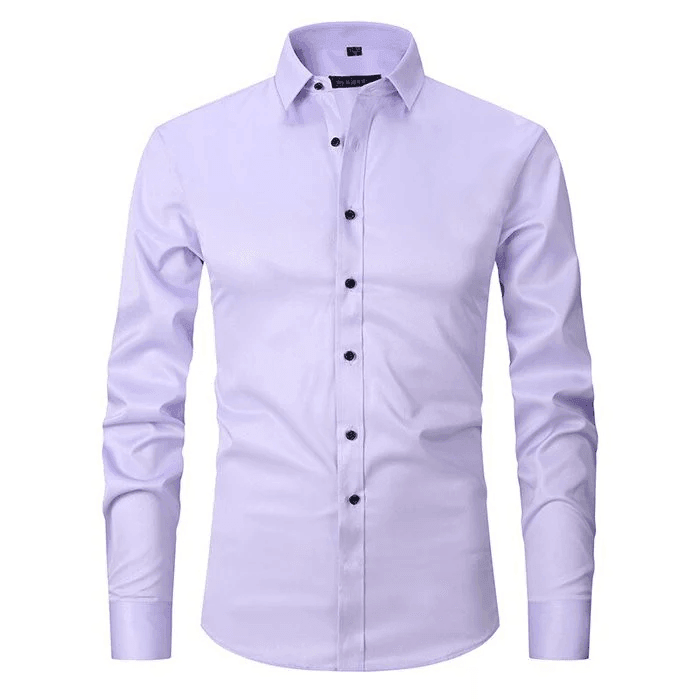 Men - Anti-Crease Shirt - Wrinkle-Resistant Fabric - Stylish Everyday Comfort