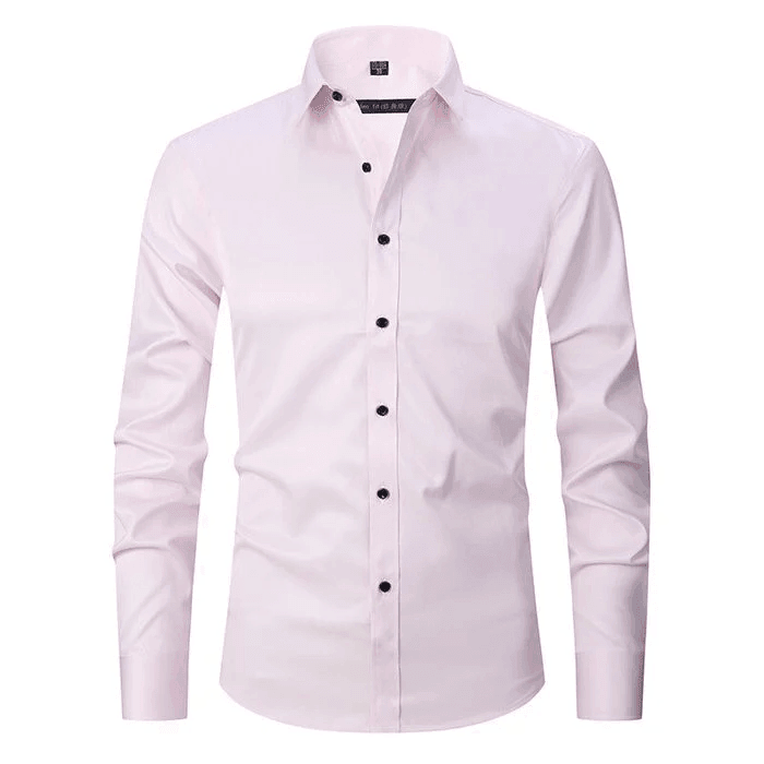 Men - Anti-Crease Shirt - Wrinkle-Resistant Fabric - Stylish Everyday Comfort