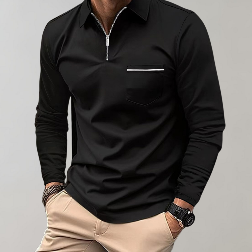 Long-sleeved polo shirt