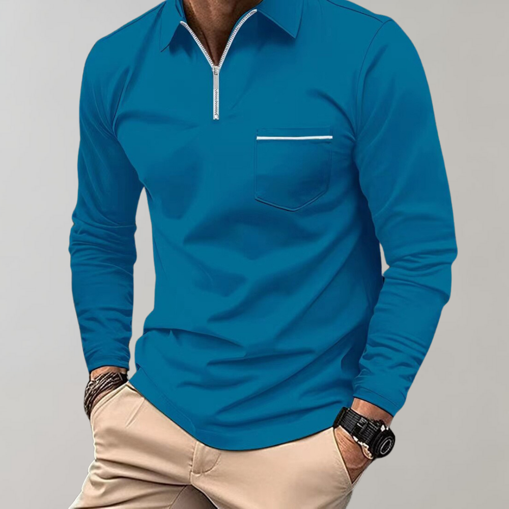 Long-sleeved polo shirt