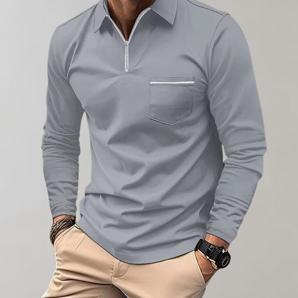 Long-sleeved polo shirt