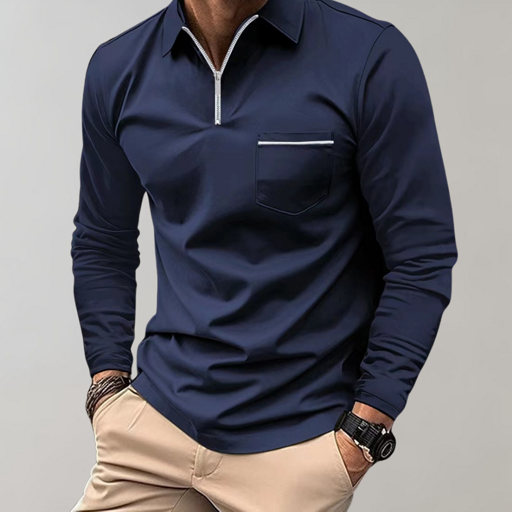 Long-sleeved polo shirt