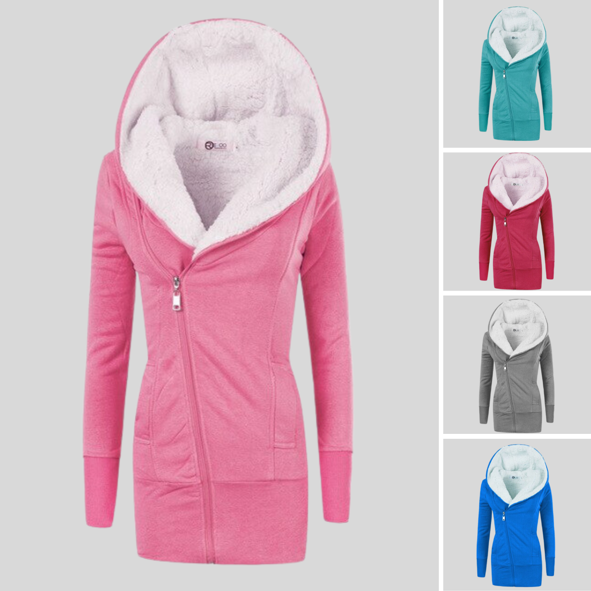 Women's Fleece Hooded Cardigan