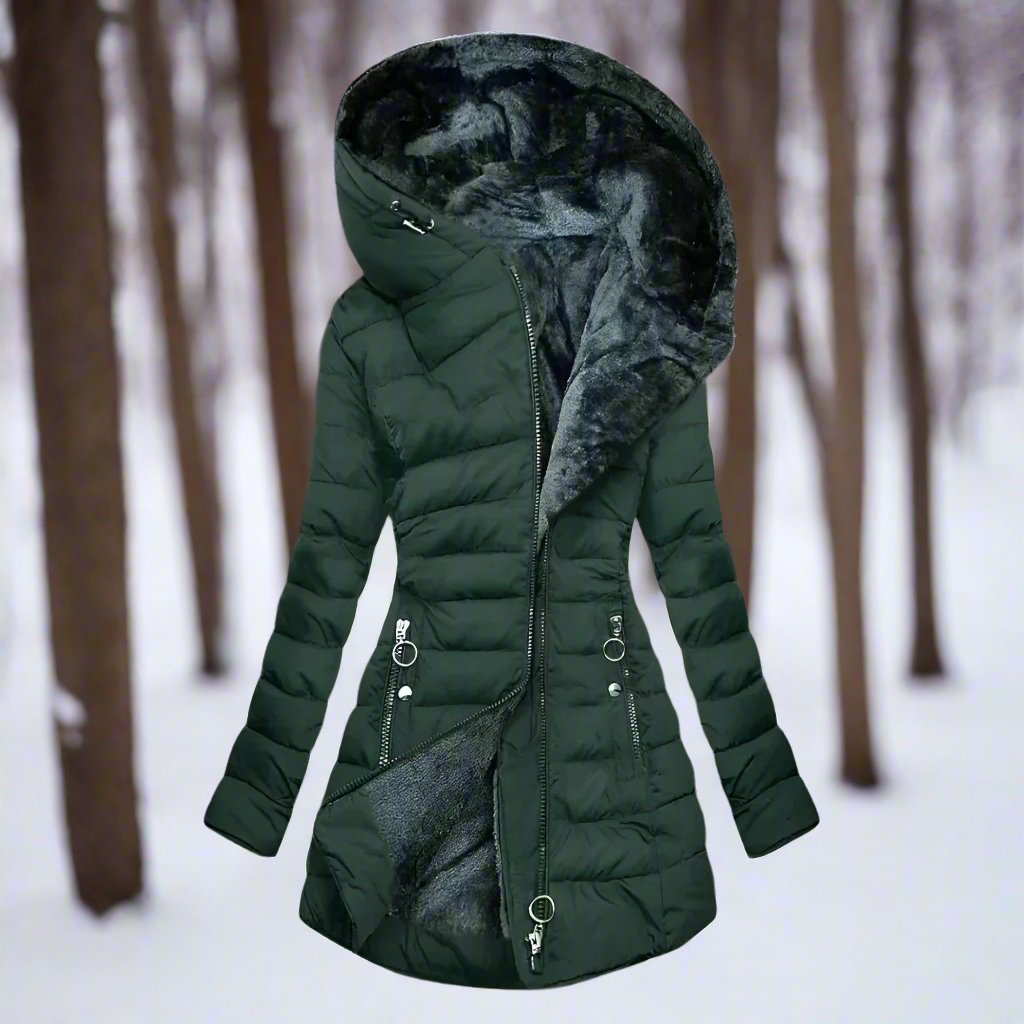 Women - Plush Jacket - Cozy Fleece Material - Warm Zip-Up Outerwear for Stylish Winter Fashion