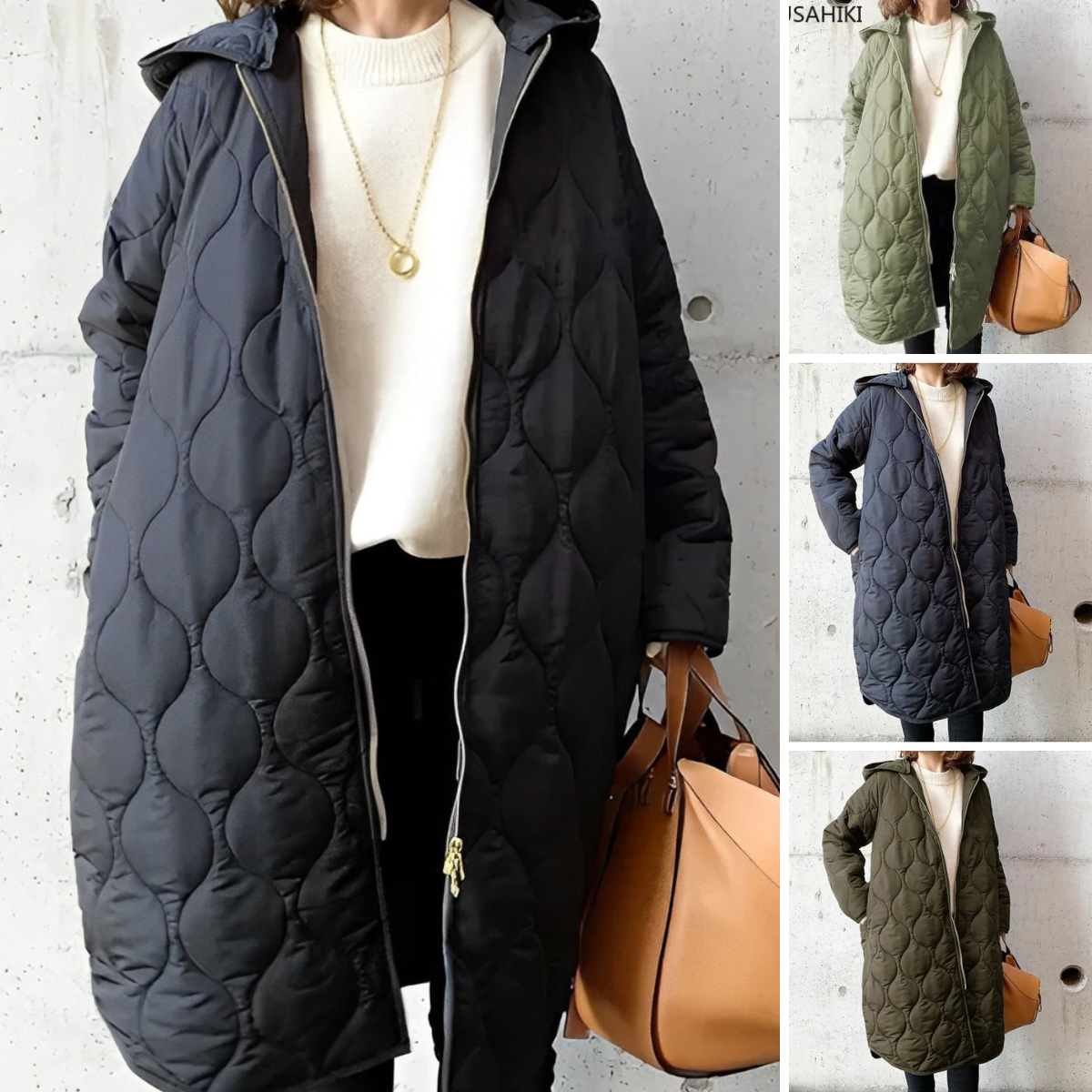 The long parka coat with hood