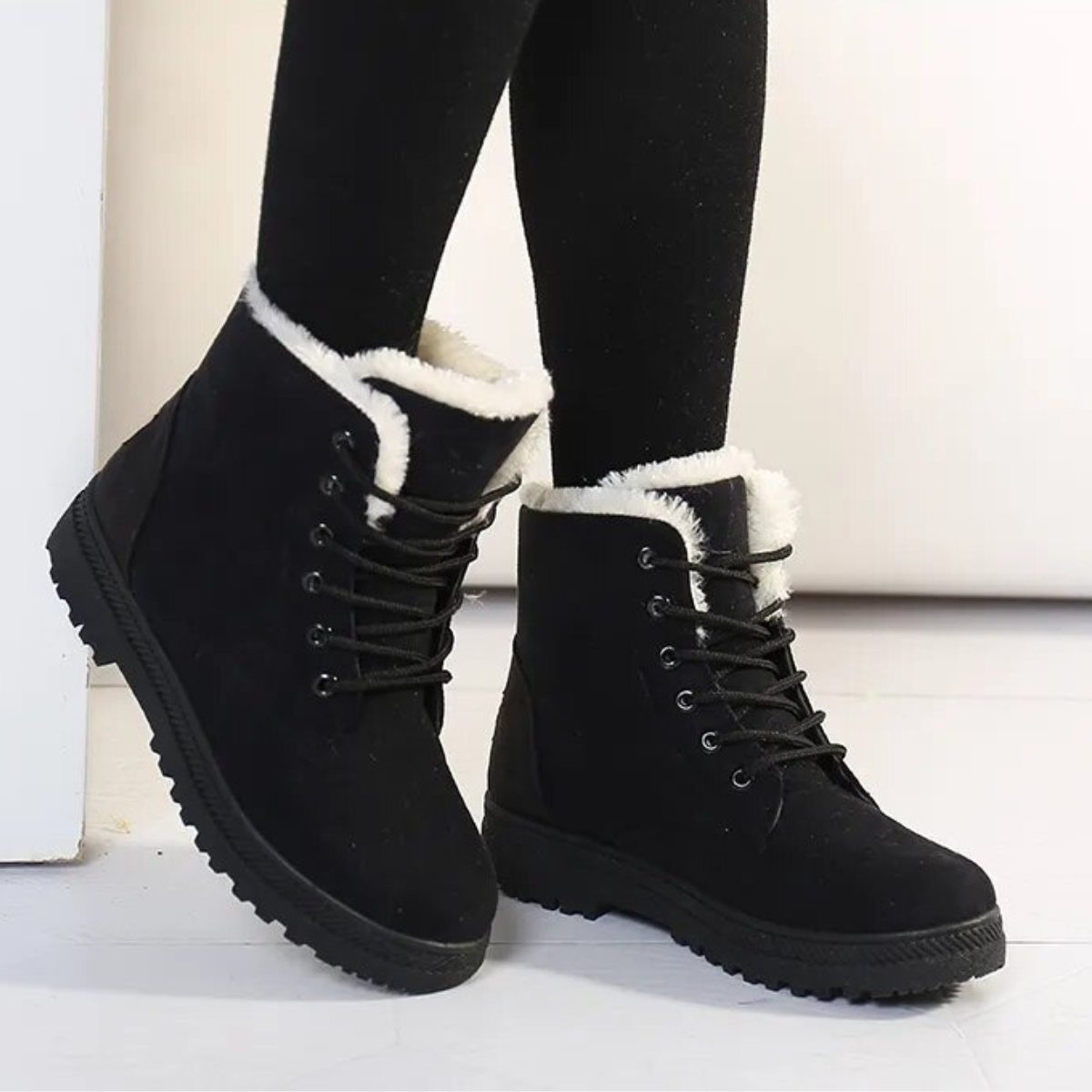 Ladies winter boots with lining