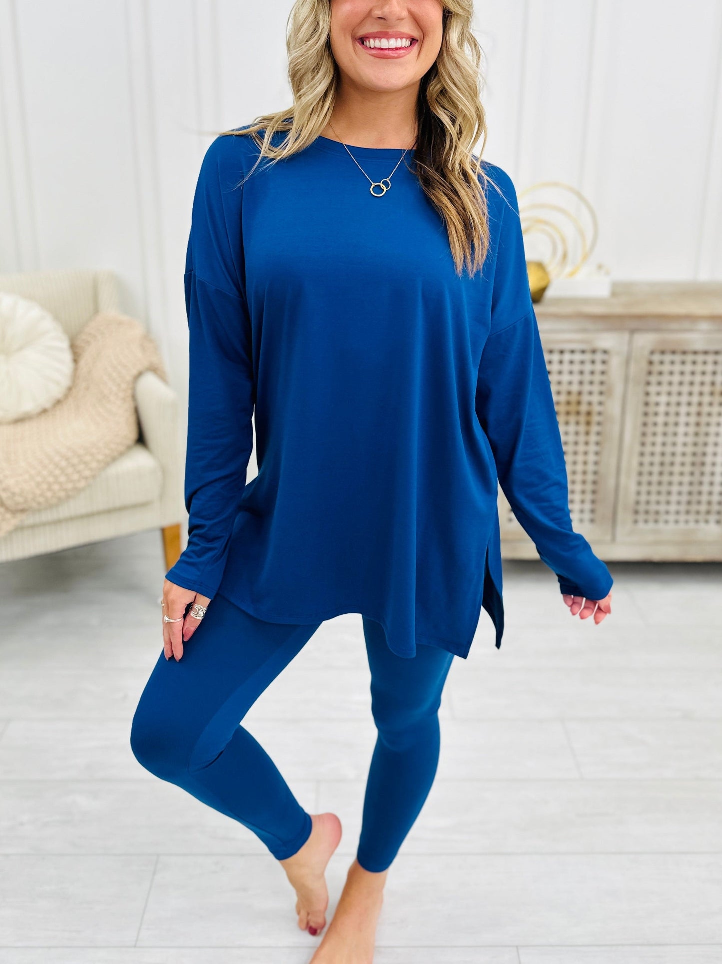 Women - Long-Sleeved Loungewear Set - Cozy Comfort - Perfect for Relaxation and Leisure