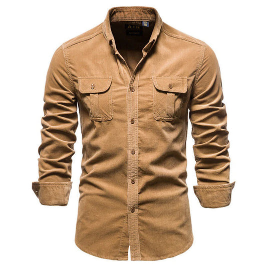 Men's corduroy shirt for autumn and winter