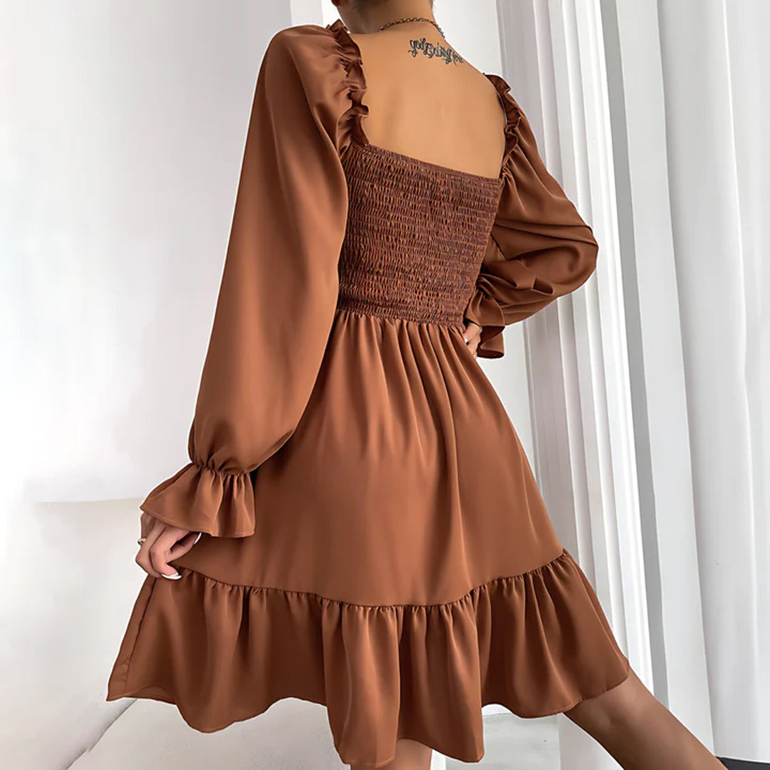 Stylish Dress With Ruffles