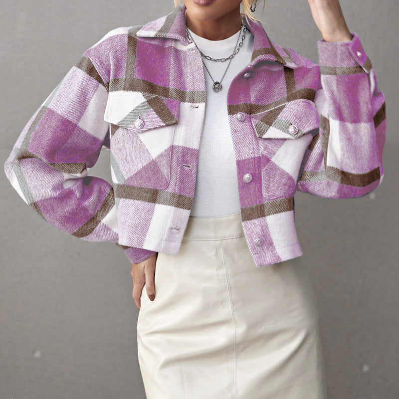 Checked spring jacket