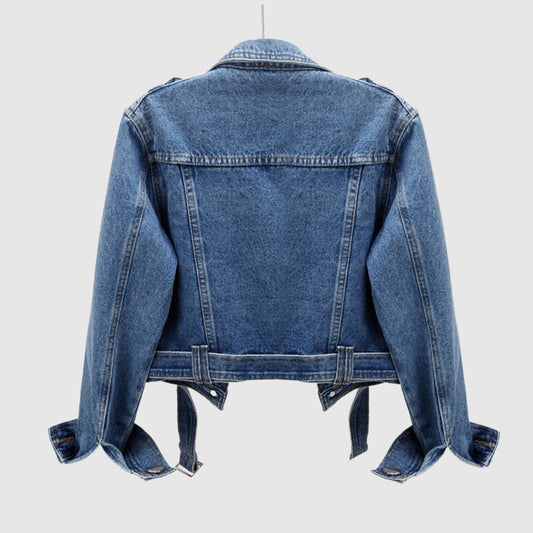 Stylish Cropped Denim Jacke