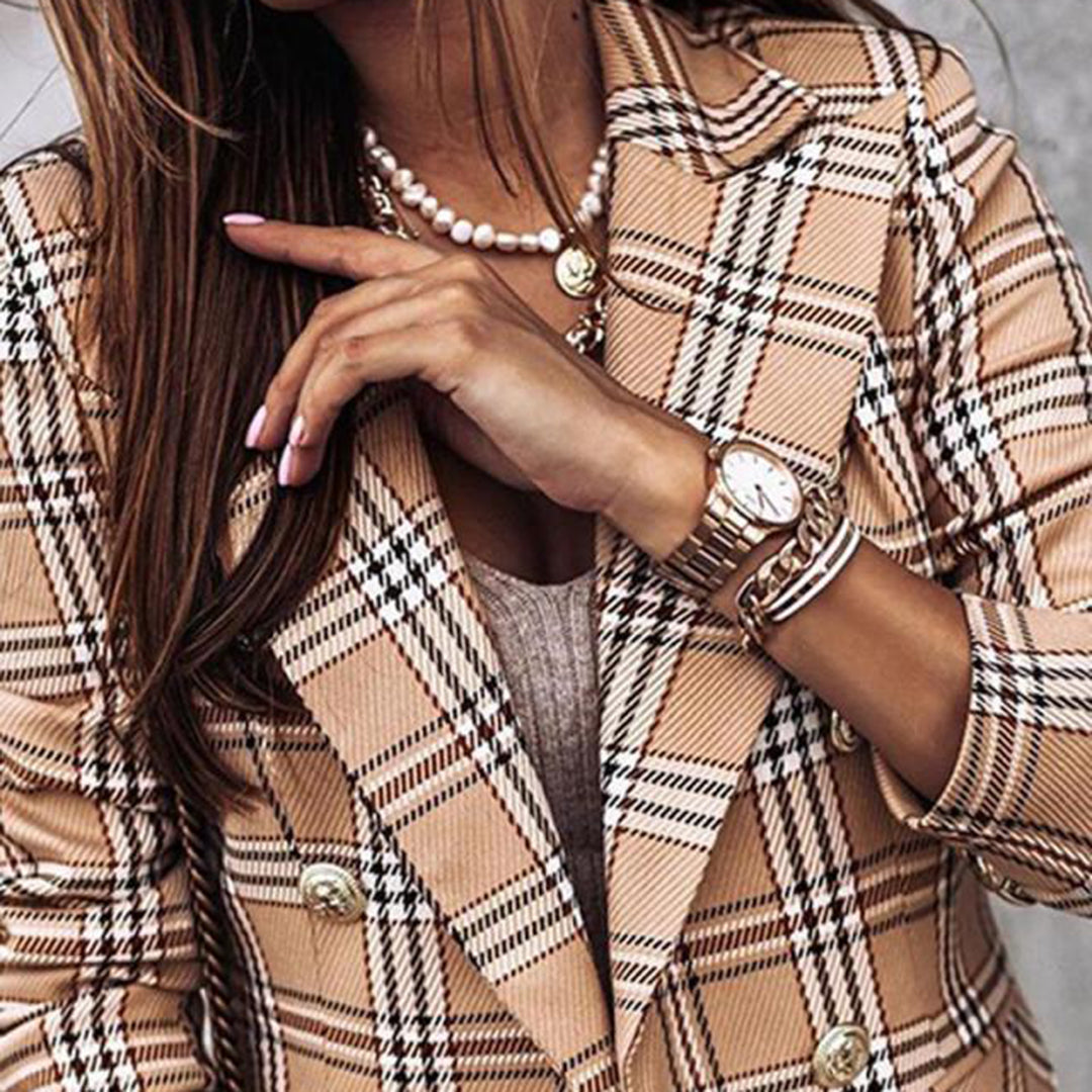 Elegant checked blazer for stylish appearances