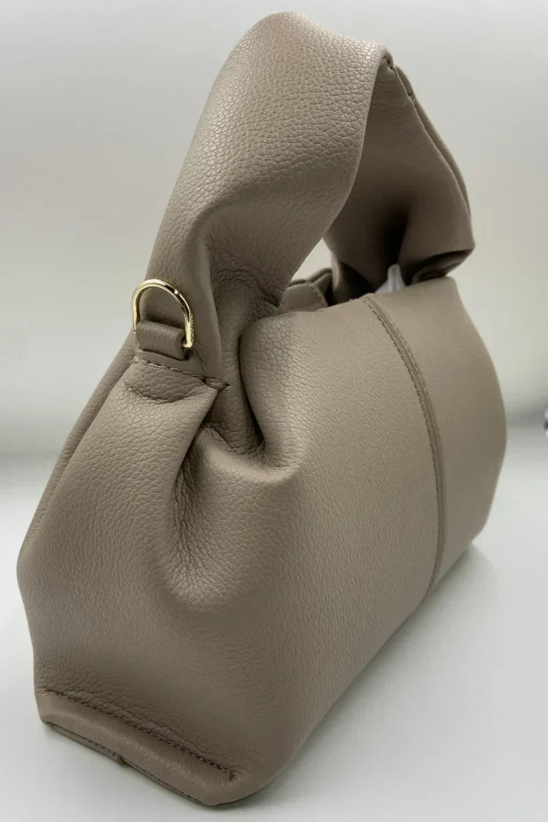 Genuine leather dumpling-shaped cloud bag for women