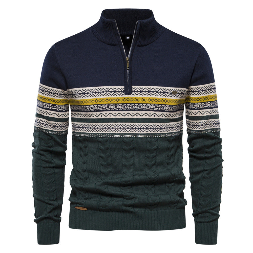 The Stand-up Collar Men's Knitted Jumper