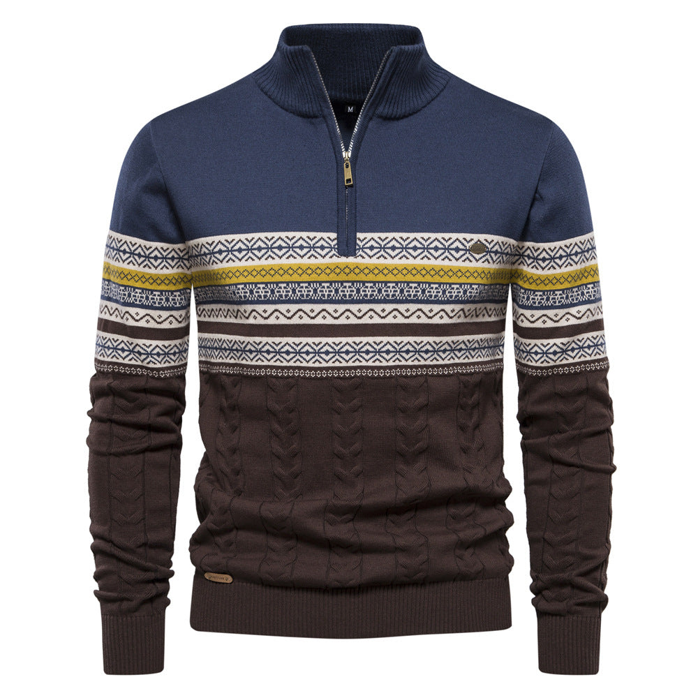 The Stand-up Collar Men's Knitted Jumper