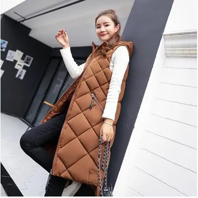 The new casual sleeveless coat with hood