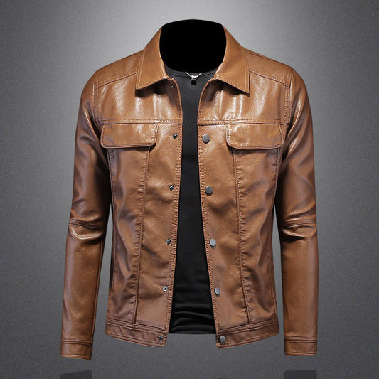 Leather biker jacket